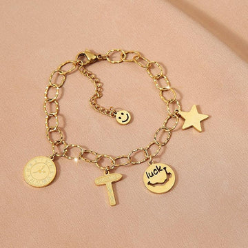 Fashion 316L Stainless Steel Gold Color Multilayer Cross Charm Bracelets For Women - Christian Jewellery - The Jewellery Supermarket